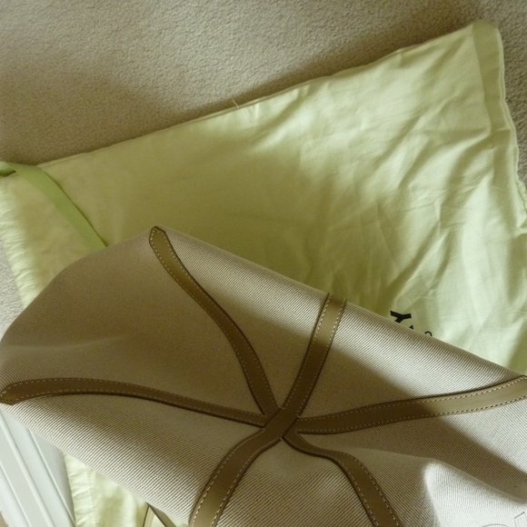 BURBERRY Mini Horseferry Linen Cotton Canvas Beach Tote - NEW - Picture 16 of 16